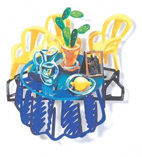 Table with cactus